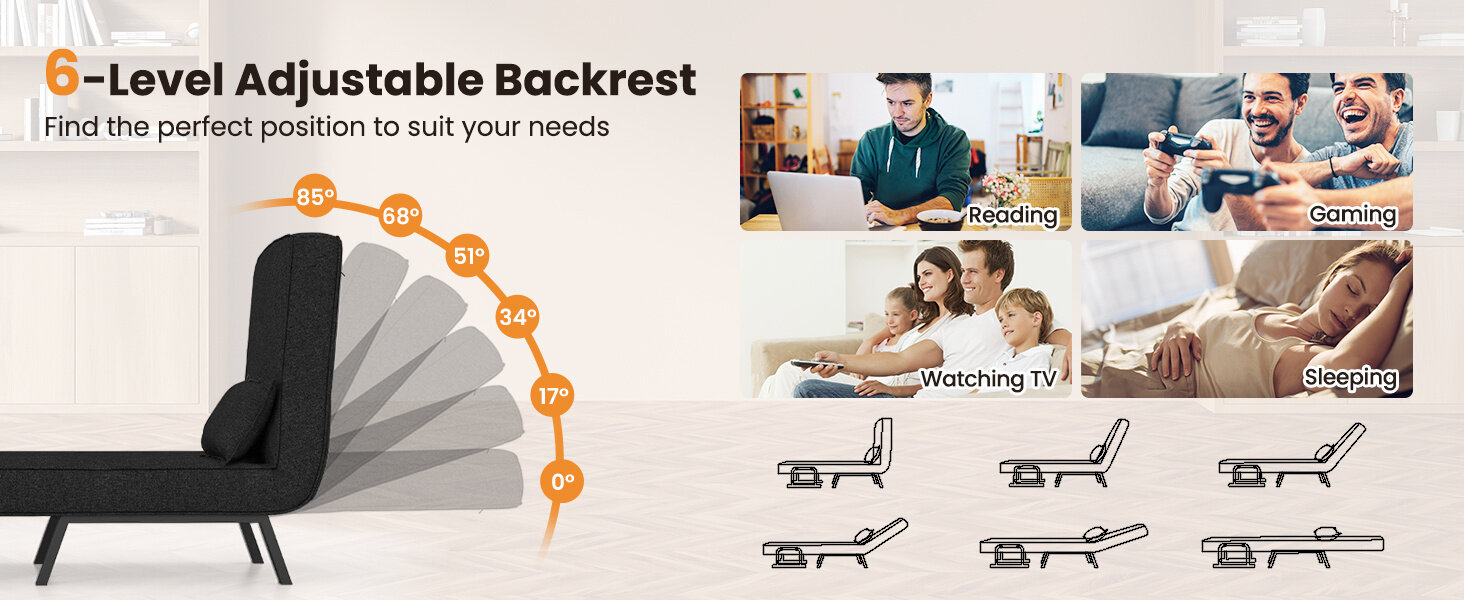 Convertible Sleeper Chair Bed