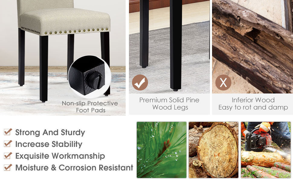 fabric dining chairs