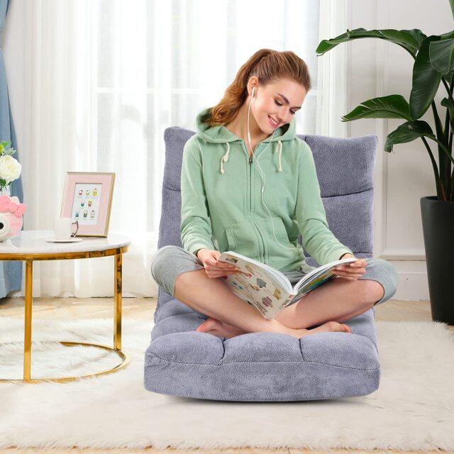 KOMFOTT Floor Chairs for Adults - Floor Gaming Chair with Back Support, 14 Adjustable Position