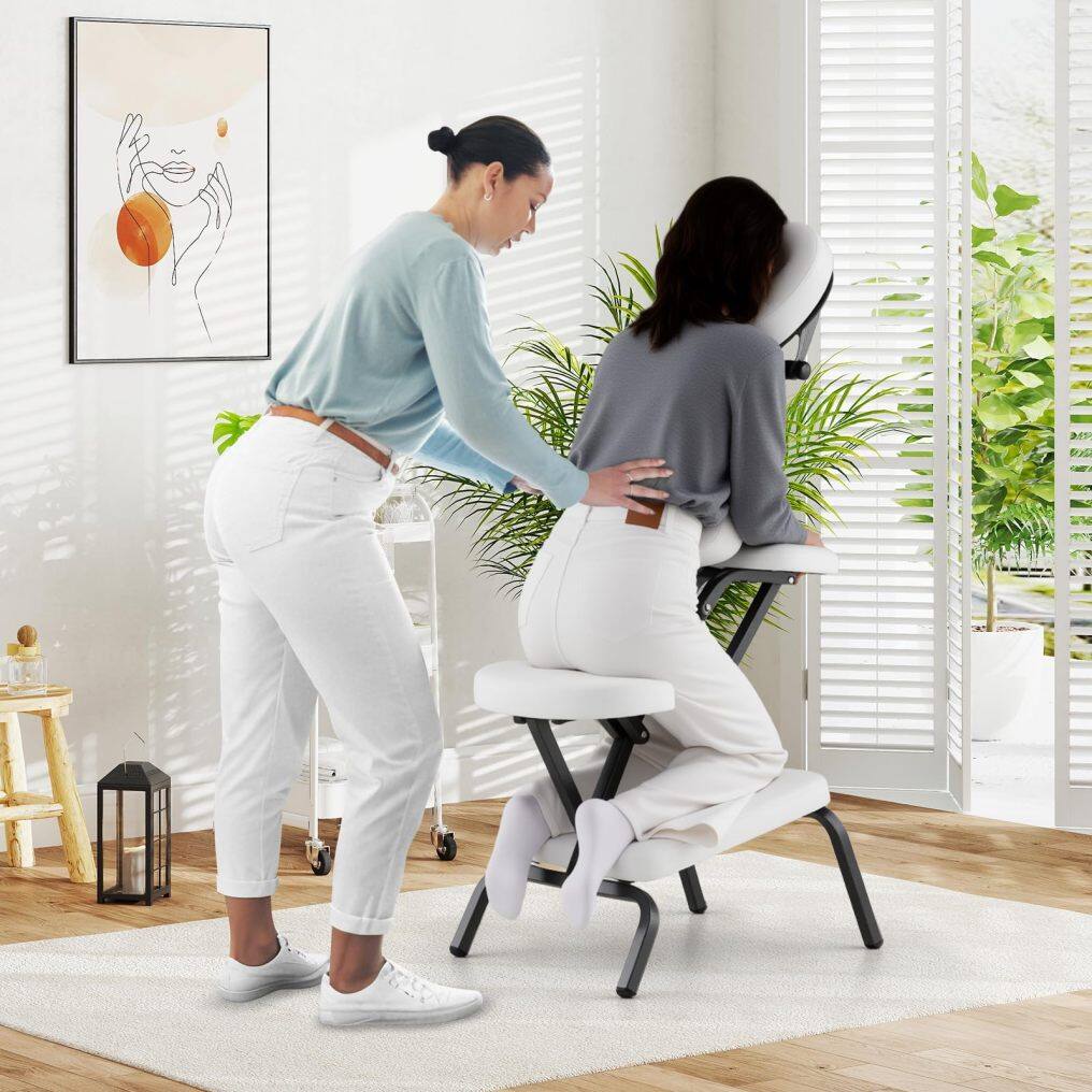 KOMFOTT Portable Light Weight Massage Chair, Travel Massage Tattoo Spa Chair w/Carrying Bag