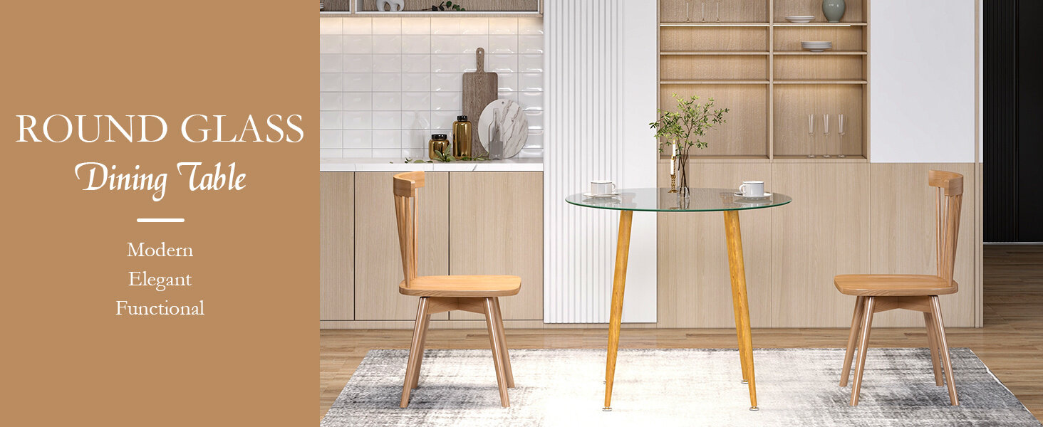 round glass dining table