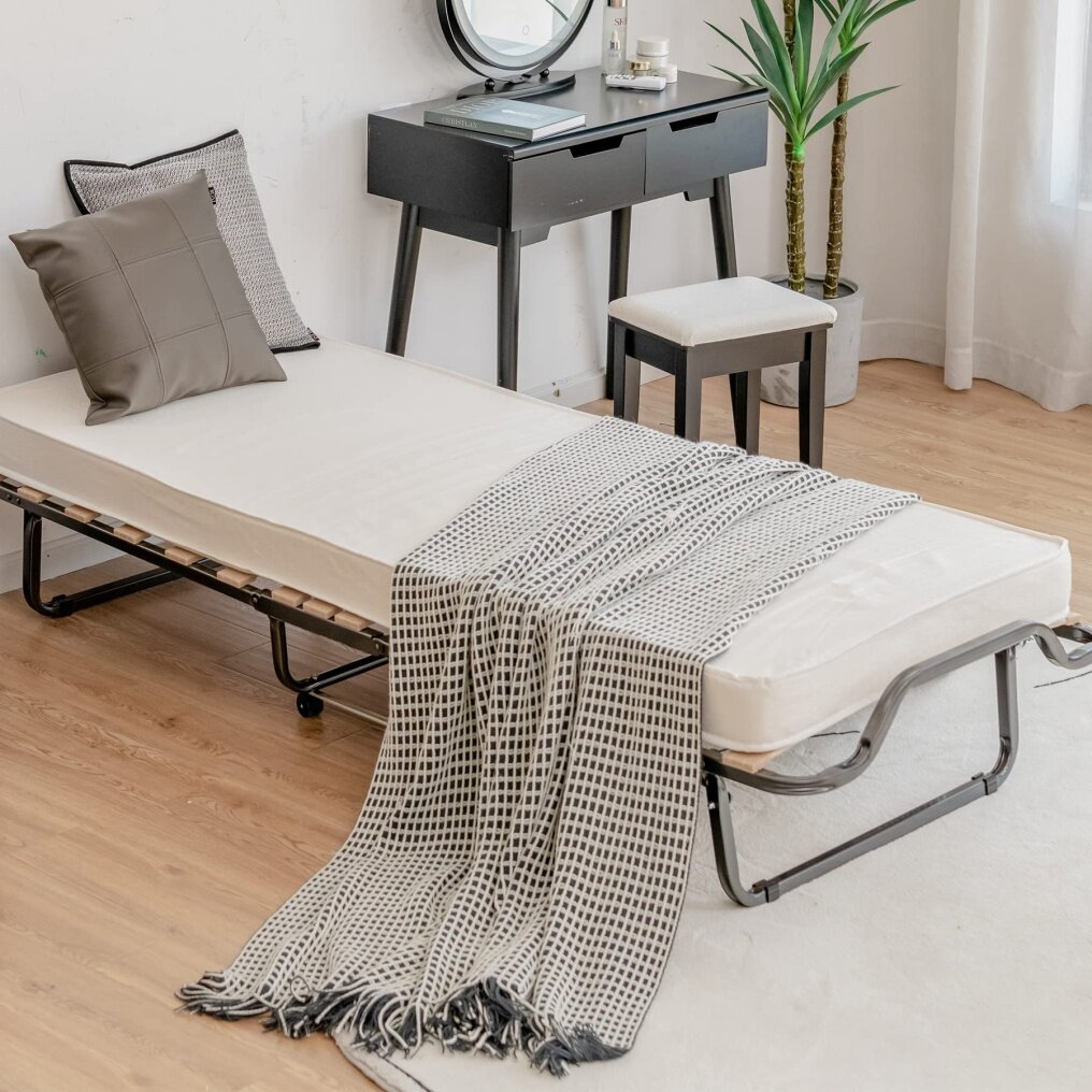 KOMFOTT Folding Bed with 4 Inch Mattress, Storage Cover and Memory Foam Mattress