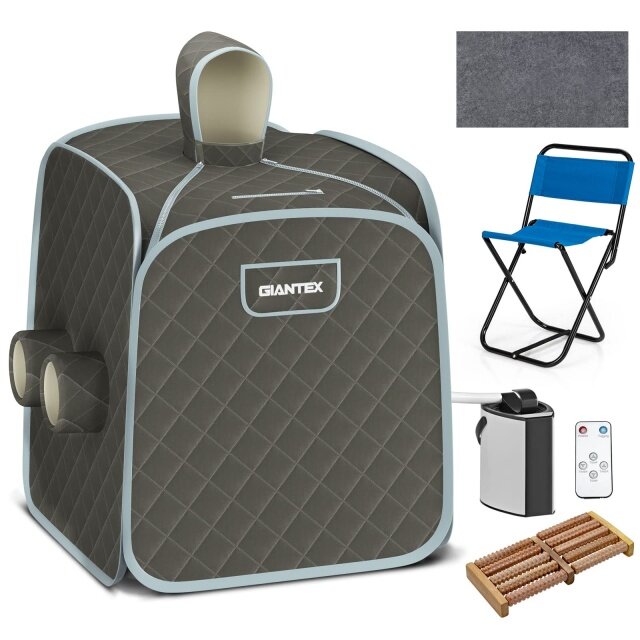 KOMFOTT Portable Folding 1 or 2 Person Steam Spa Sauna with Remote Control