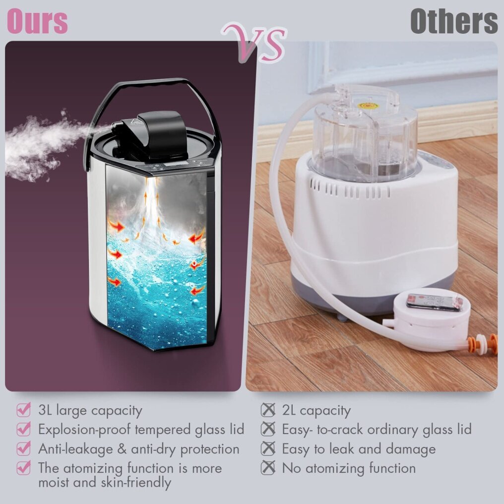 KOMFOTT Portable Folding 1 or 2 Person Steam Spa Sauna with Remote Control