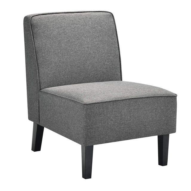 KOMFOTT Set of 1/2 Thick Armless Accent Chair with Solid Wood Legs, 9" Thick Sponge Cushion