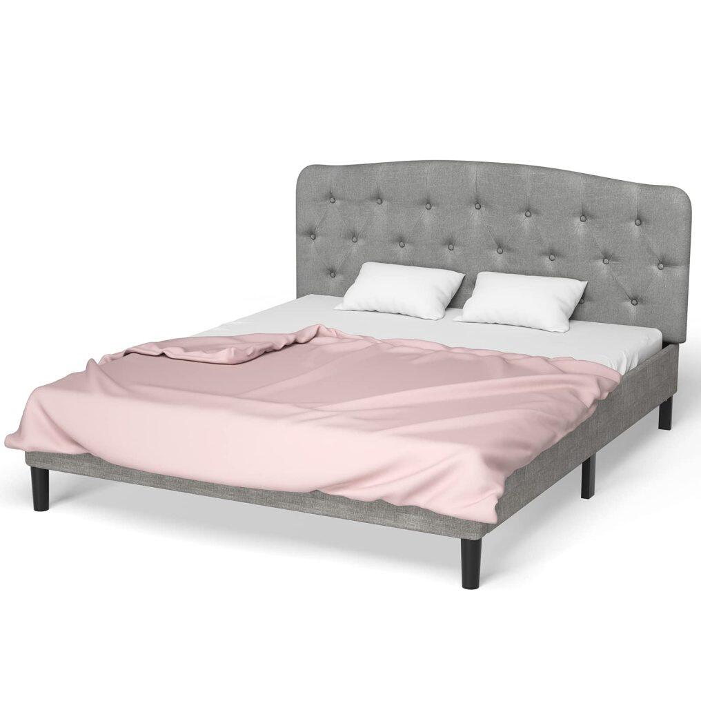 KOMFOTT Upholstered Headboard, Adjustable Height from 38" to 53" Platform, Full Size