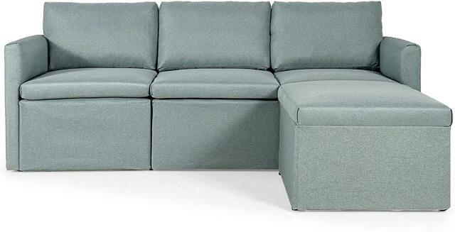 KOMFOTT Modern L-Shaped Convertible Sectional Sofa Couch with Reversible Chaise