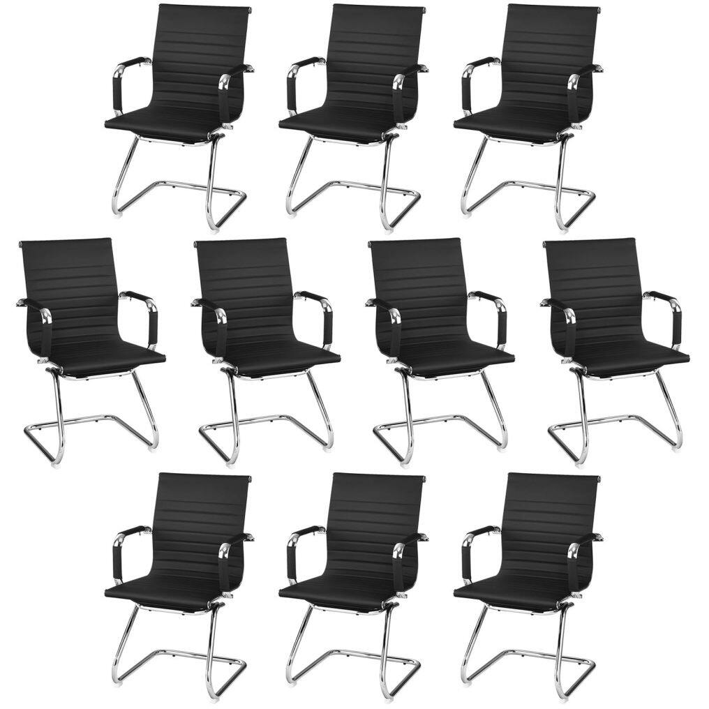 KOMFOTT Office Reception Chairs- Guest Chairs, Conference Chair with Arm, Anti-Slip Foot Pads