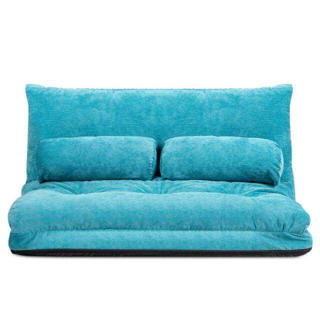 KOMFOTT Foldable Floor Lazy Sofa with 2 Pillows