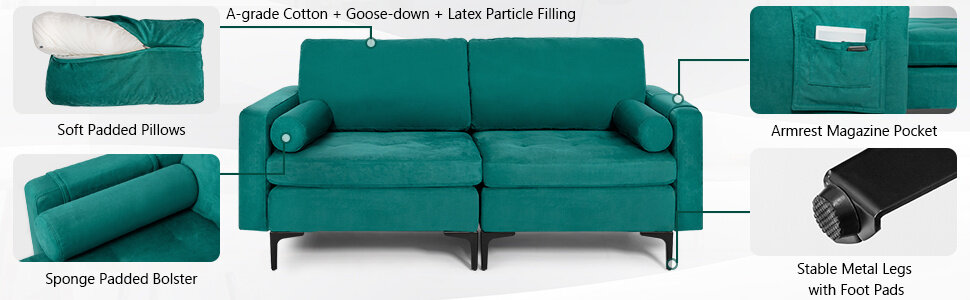 pillow bolster magazine pocket