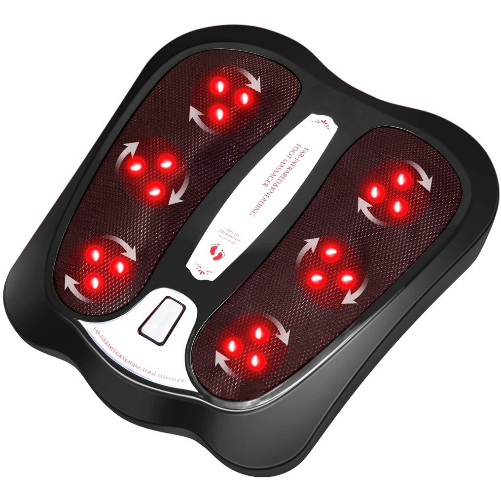 KOMFOTT Electric Shiatsu Foot Massager with Soothing Heating & Infrared Lights, 18 Rotating Shiatsu Nodes