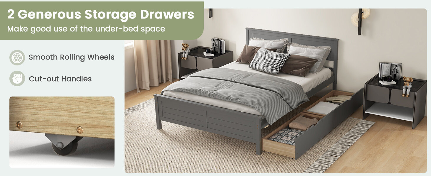 Platform Bed Frame with Headboard