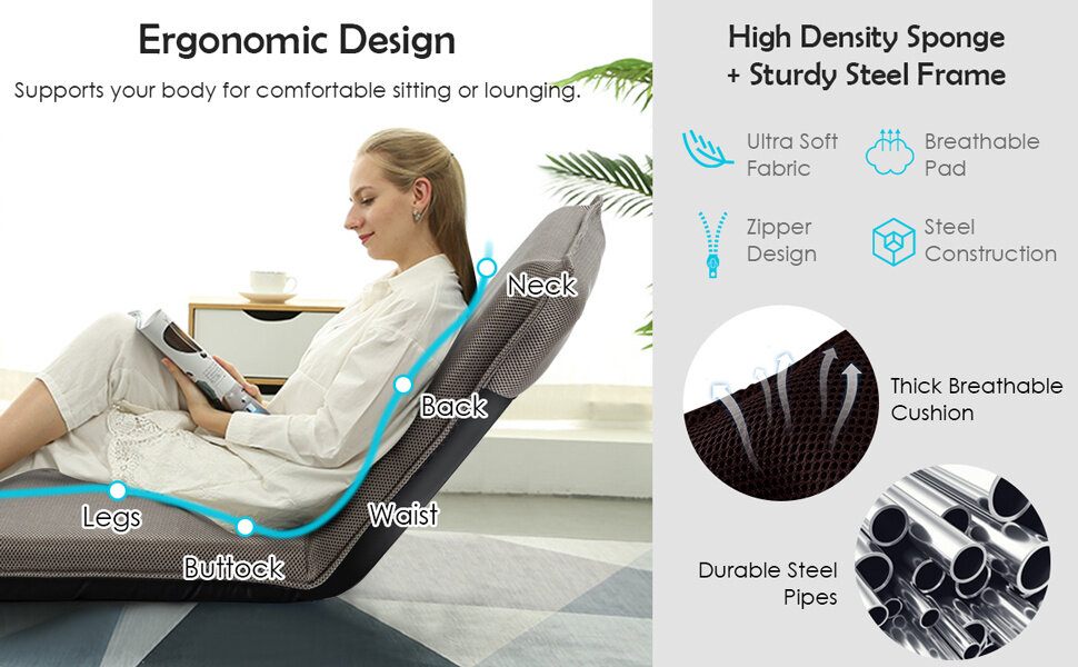 Adjustable Mesh Floor Sofa Chair