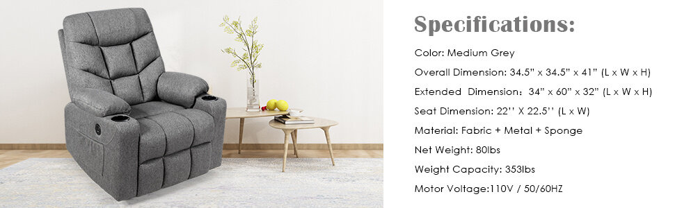 Power Lift Chair Electric Recliner