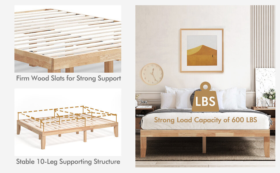 Rubber Wood Made Mattress Foundation