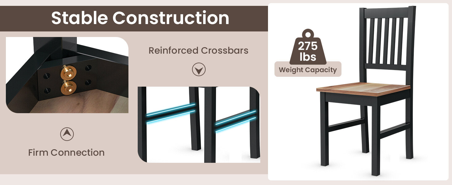 solid kitchen chairs