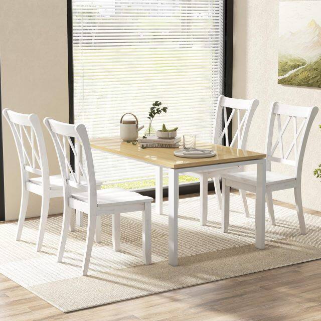 KOMFOTT Wood Dining Chairs Set of 2/4