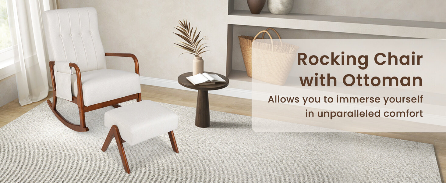 rocking chair with ottoman