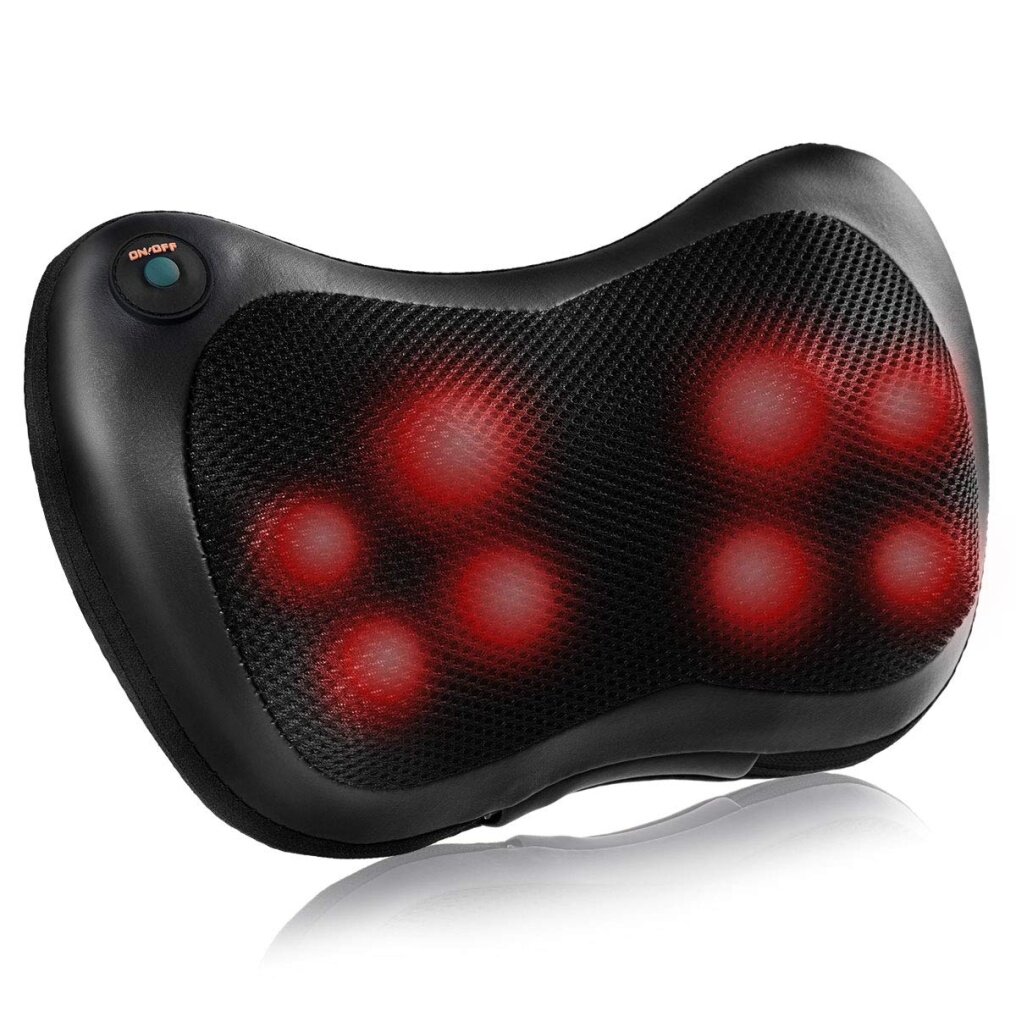 KOMFOTT Shiatsu Back Neck Massager with Heat, Kneading Massage Pillow for Muscle Pain Relief
