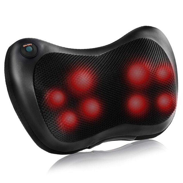 KOMFOTT Shiatsu Back Neck Massager with Heat, Kneading Massage Pillow for Muscle Pain Relief