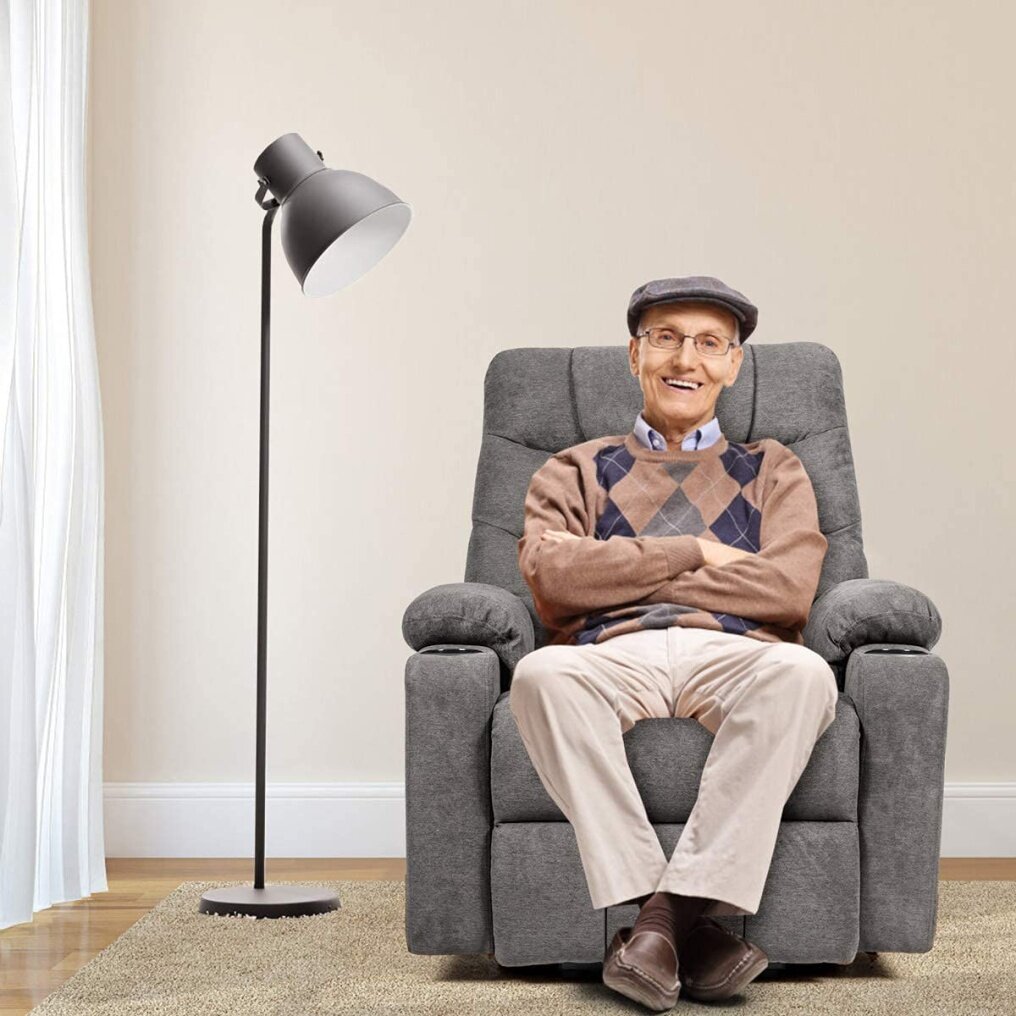 KOMFOTT Power Lift Chair Electric Recliner Sofa for Elderly w/ 8 Point Massage & Lumbar Heat