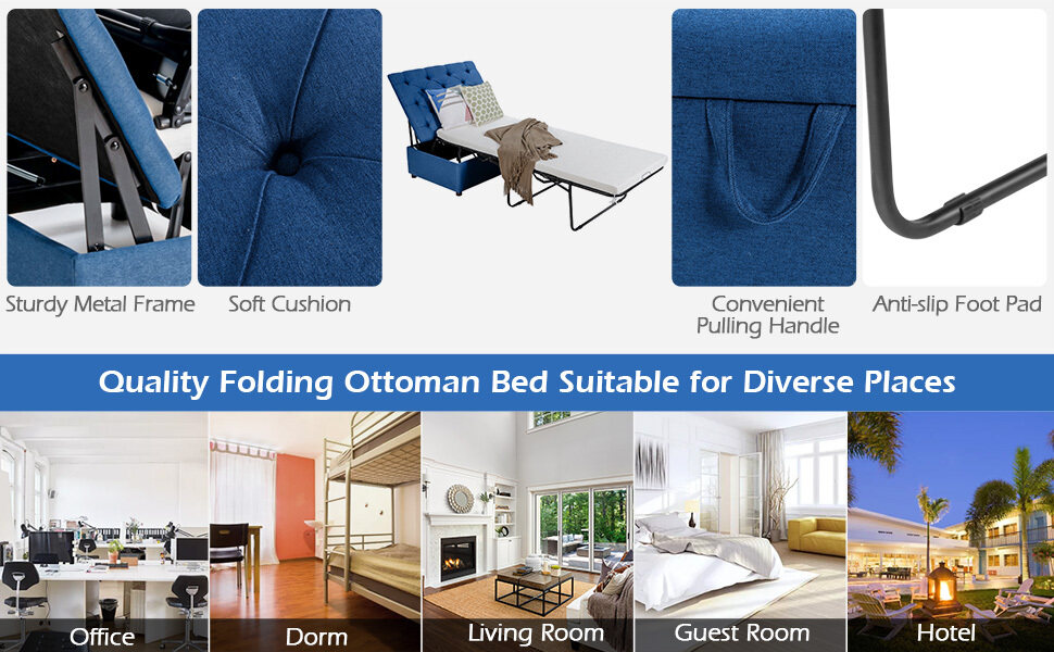 Couch Sleeper with Steel Frame