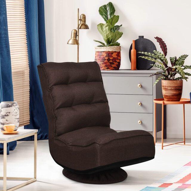 KOMFOTT 360 Degree Swivel Gaming Chair, 6 Position Adjustable Folding Floor Chair