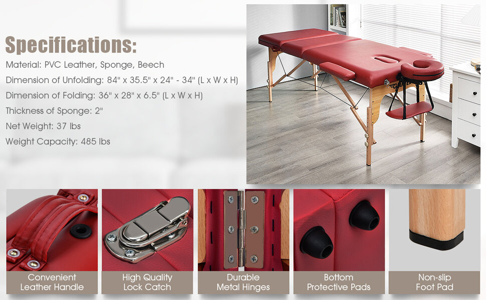 Tattoo Bed with Face Cradle Armrests