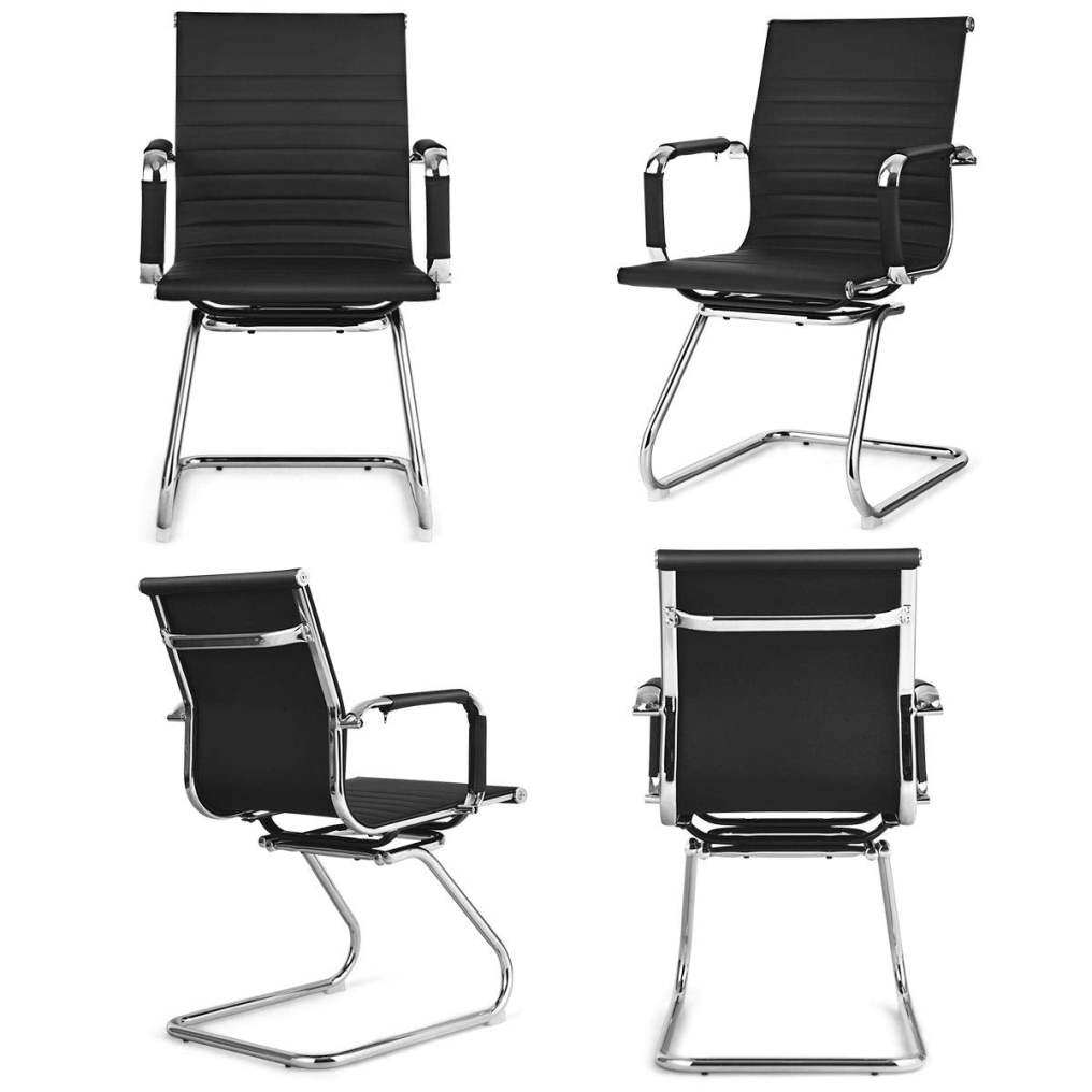 KOMFOTT Office Reception Chairs- Guest Chairs, Conference Chair with Arm, Anti-Slip Foot Pads