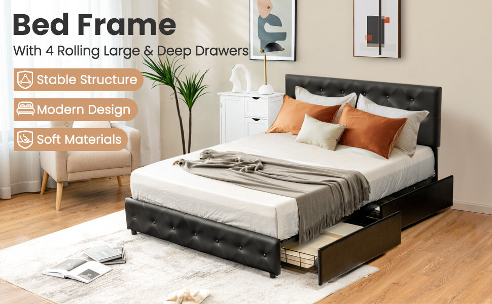 Button Tufted Mattress Foundation