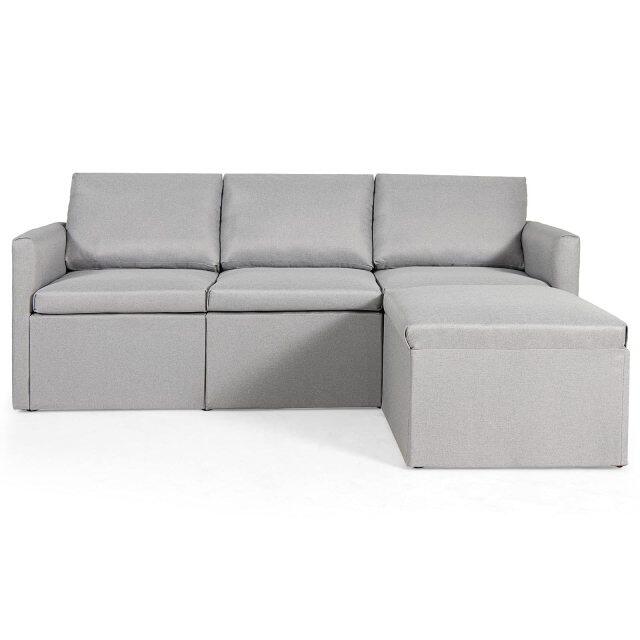 KOMFOTT Modern L-Shaped Convertible Sectional Sofa Couch with Reversible Chaise