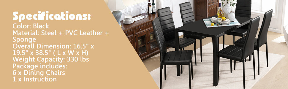 set of 6 dining chairs