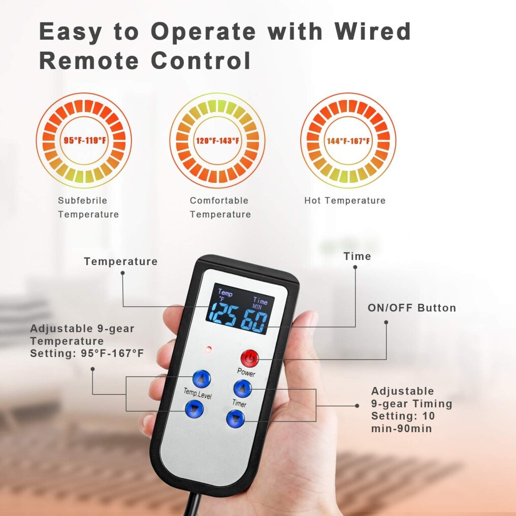 KOMFOTT Infrared Portable Sauna W/ 9 Temperature & Timer, Foldable Chair, LED Remote Control, Foot Roller, Heating Foot Pad & Absorbent Mat