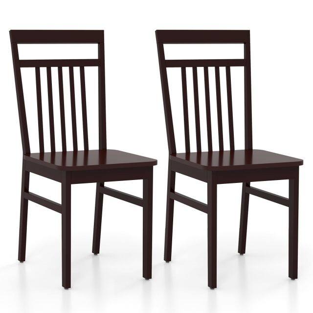 KOMFOTT Wood Dining Chairs Set of 2/4, Kitchen Chairs with Solid Wood Frame