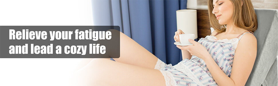 KOMFOTT gray bed wedge backrest pillow for back support