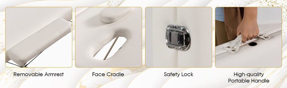 2 Fold Professional Facial Salon Tattoo Bed