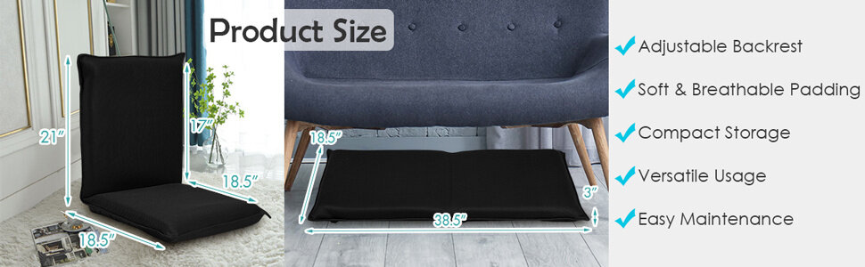 Adjustable Mesh Floor Sofa Chair