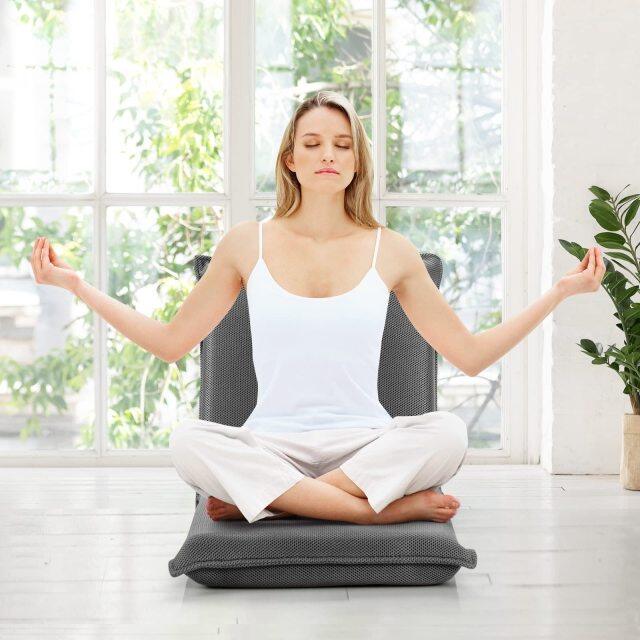 KOMFOTT Adjustable Mesh Floor Sofa Chair, 6-Position Multi-Angle Padded Floor Chair