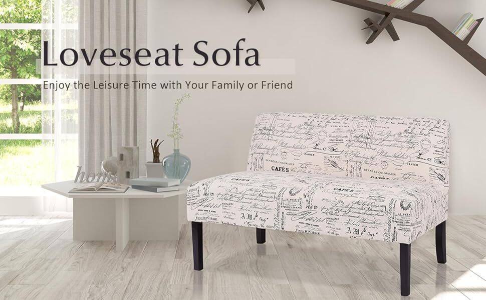Armless Loveseat Sofa