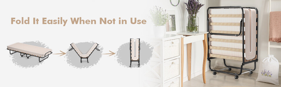 rollaway bed with mattress