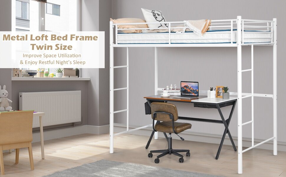 metal loft bed