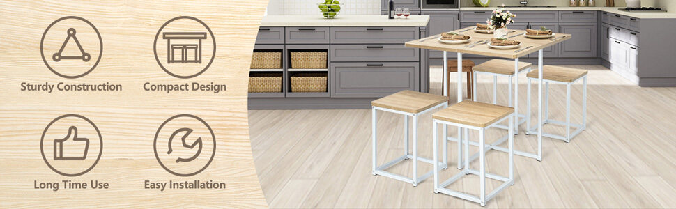 5 Piece Dining Table Set