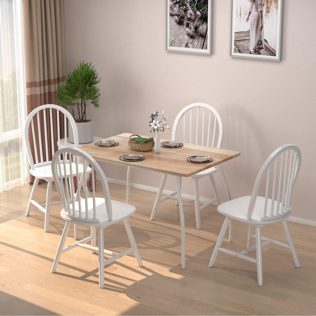 KOMFOTT Set of 2/4 Windsor Chairs, Kitchen Dining Chairs with Backrest