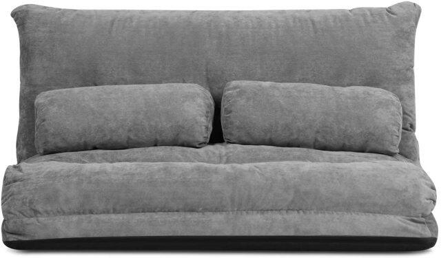 KOMFOTT Foldable Floor Lazy Sofa with 2 Pillows