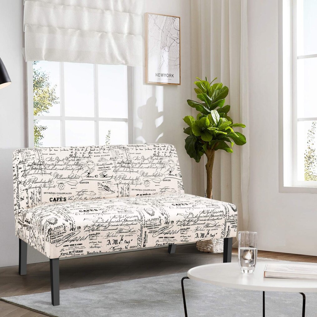 KOMFOTT Loveseat Modern Sofa Chair without Arm for Living Room