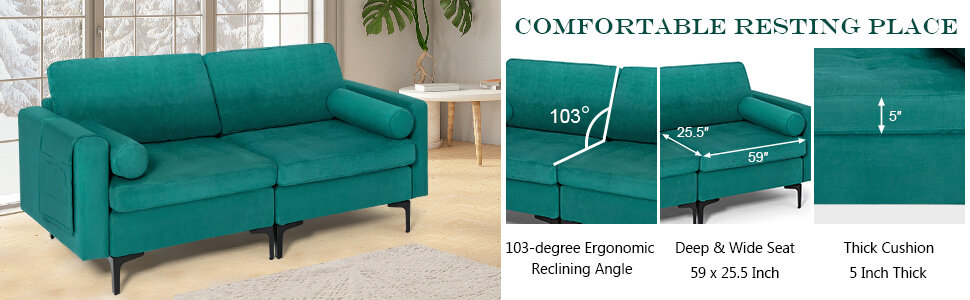 peacock blue sofa couch