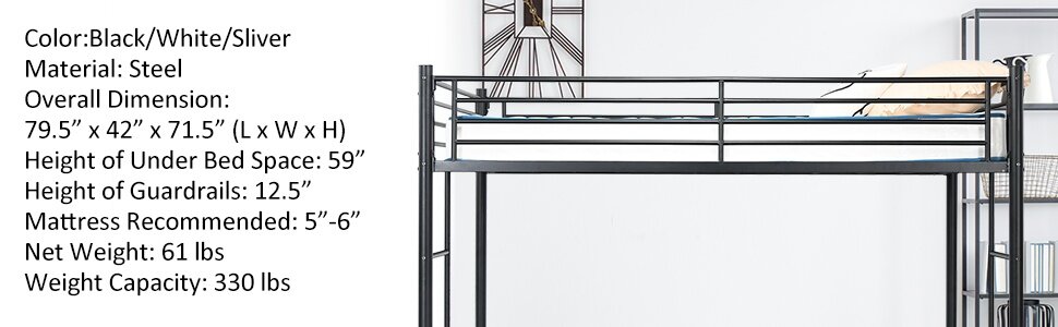 Twin Over Loft Bunk Bed