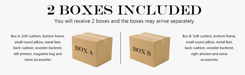 2 boxes of sofa