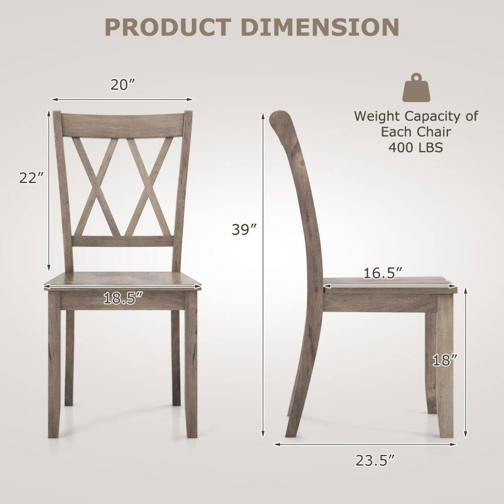 KOMFOTT Wood Dining Chairs Set of 2/4