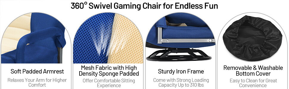360 Degree Swivel Gaming Chair